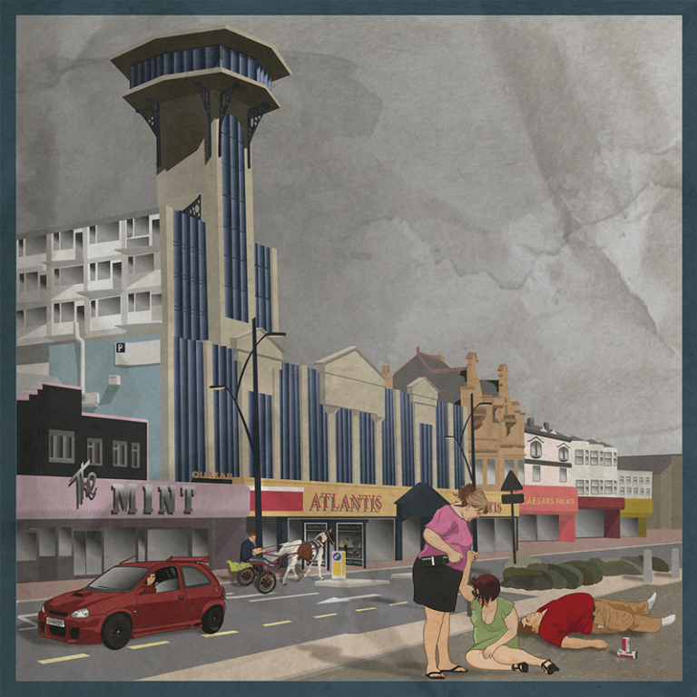 Great Yarmouth 'Great' Pending A3 Rubbish Seaside print (signed and