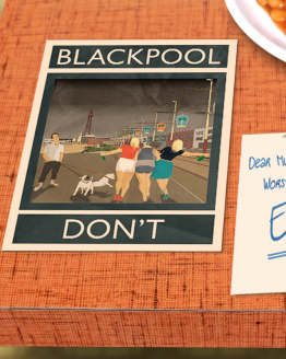 postcard mockup blackpool